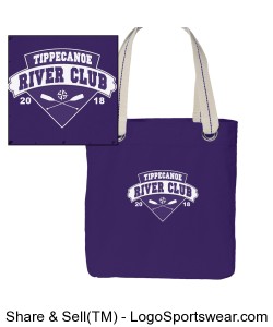 River Club Canvas Tote Bag Design Zoom